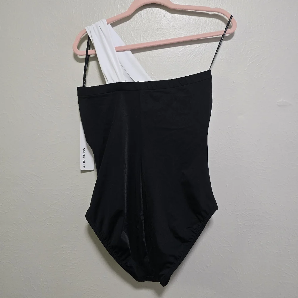 Magicsuit Solids Goddess Color Block Convertible One Shoulder One Piece Swimsuit - Picture 5 of 9